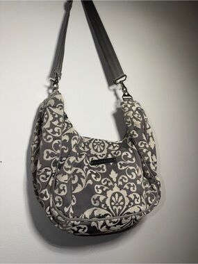 Petunia Pickle Bottom Touring Tote - Earl Grey damask pattern